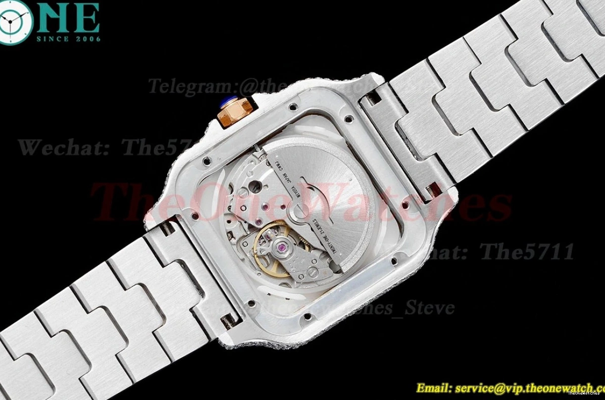 SS AMG 40mm Mens Santos Dial RG SS 100 XL MY9015 Black 0204